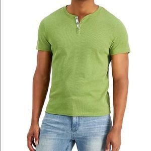 ALFANI | Henley T-Shirt with Three Button Closure